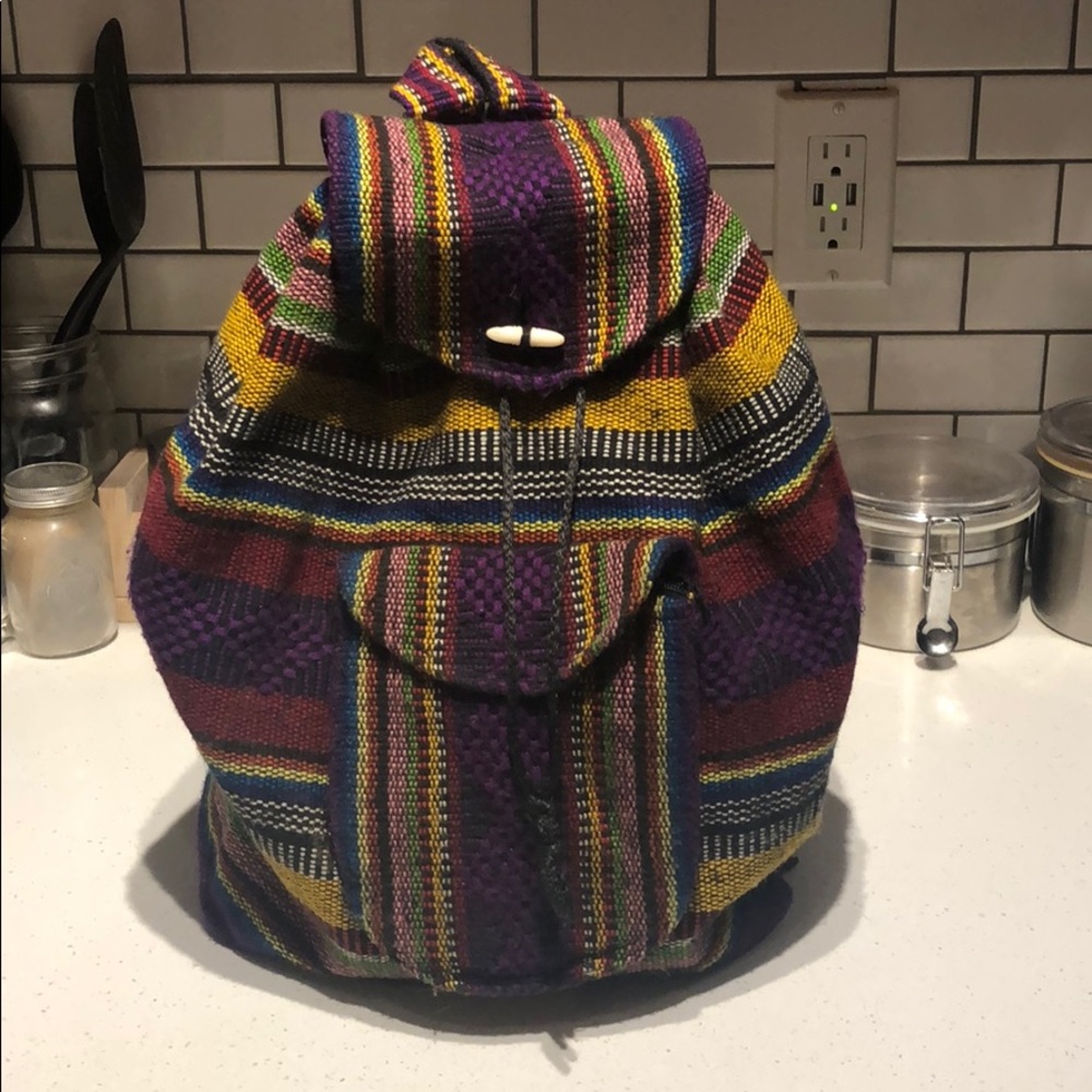 Woven Rasta backback